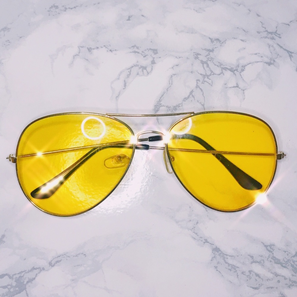 Yellow Aviator Shades
